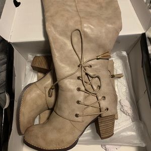 Torrid knee high lace up boots